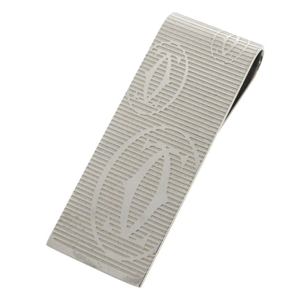 Cartier Happy Birthday 2 C Decor Logo Engraved Bill Clip Billfold Money Clip